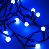 Светодиодная гирлянда ARD-BALL-CLASSIC-D13-5000-BLACK-50LED BLUE (230V, 3.5W) (Ardecoled, IP65)