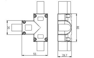 Соединитель тройной ARL-CLEAR-U15-2x90 (26x15mm) (Arlight, Металл)