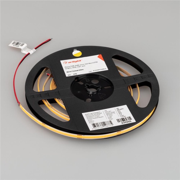 Светодиодная лента COB-X480-6mm 24V Warm2700 (6 W/m, IP20, CSP, 4m) (Arlight, -)
