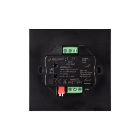 INTELLIGENT ARLIGHT Кнопочная панель SMART-DMX512-801-22-4G-4SC-DIM-IN Black (230V, 2.4G) (IARL, IP20 Пластик, 5 лет)