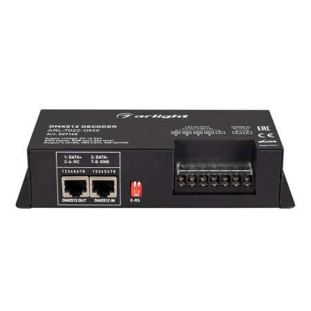 Декодер ARL-7022-DMX (12-24V, 4x8A, DMX512, XLR3) (Arlight, IP20 Металл, 3 года)