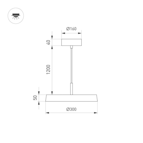 Светильник SP-ELEGANT-R300-17W Warm3000 (WH, 120 deg, 230V) (Arlight, IP20 Металл, 3 года)