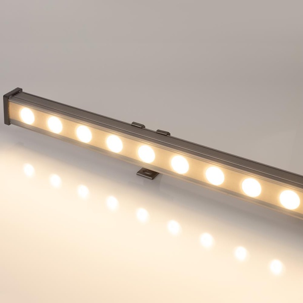 Линейный прожектор AR-LINE-1000-24W Warm3000 (GR, 15 deg, 230V) (Arlight, IP65 Металл, 3 года)