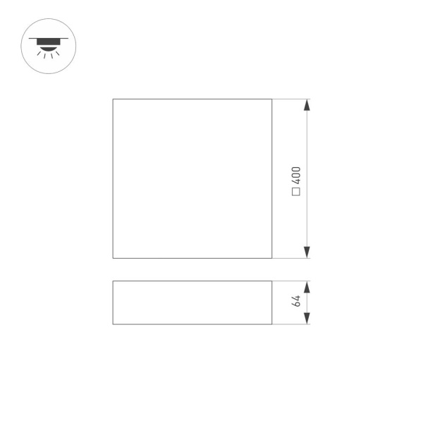 Светильник SP-QUADRO-S400x400-40W Day4000 (WH, 120 deg, 230V) (Arlight, IP40 Металл, 3 года)
