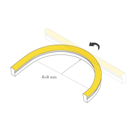 Гибкий неон ARL-NEON-1608-SIDE 24V Warm (Arlight, 6 Вт/м, IP65)