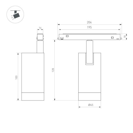 Светильник MAG-ORIENT-SPOT-R45-12W Day4000 (WH, 24 deg, 48V) (Arlight, IP20 Металл, 5 лет)
