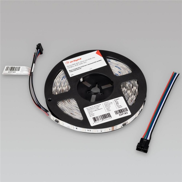 Светодиодная лента DMX-B60-10mm 24V RGB-PX6 (14 W/m, IP20, 5060, 5m) (Arlight, -)