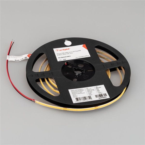 Светодиодная лента COB-X480-6mm 24V Day4000 (6 W/m, IP20, CSP, 5m) (Arlight, -)