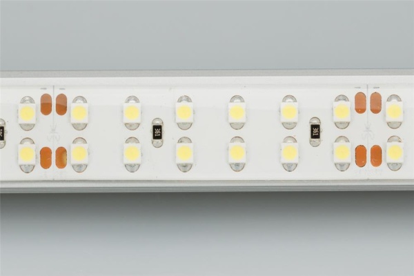 Светодиодная лента RTW 2-5000SE 24V White 2x2 (3528, 1200 LED, LUX) (Arlight, 19.2 Вт/м, IP65)