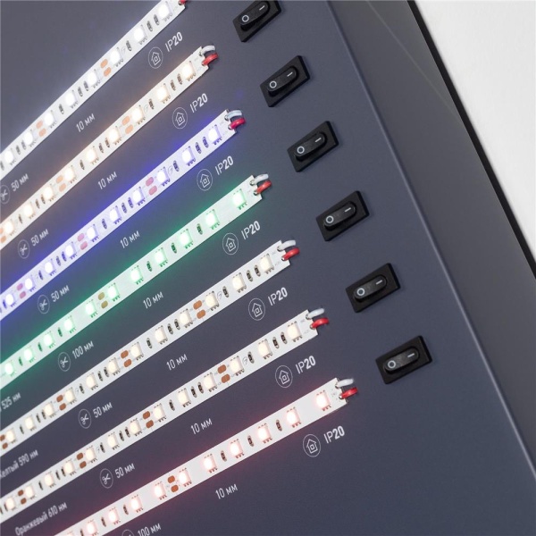 Стенд Ленты Мультицветные RGB RT-LUX-E4-1760x600mm (v.2, DB 3мм, пленка, подсветка) (Arlight, -)