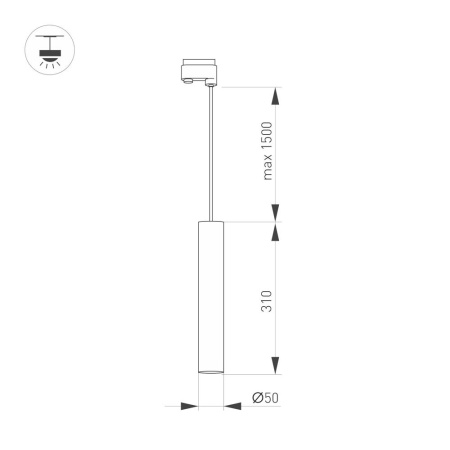 Светильник LGD-PIPE-TRACK-HANG-4TR-R50-9W Day4000 (BK, 40 deg, 230V) (Arlight, IP20 Металл, 3 года)