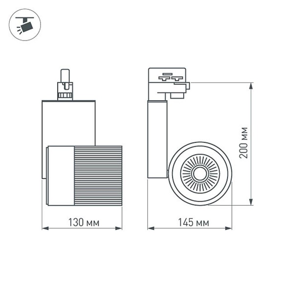 Светодиодный светильник LGD-2238SB-15W Warm White 24deg (Arlight, IP20 Металл, 3 года)