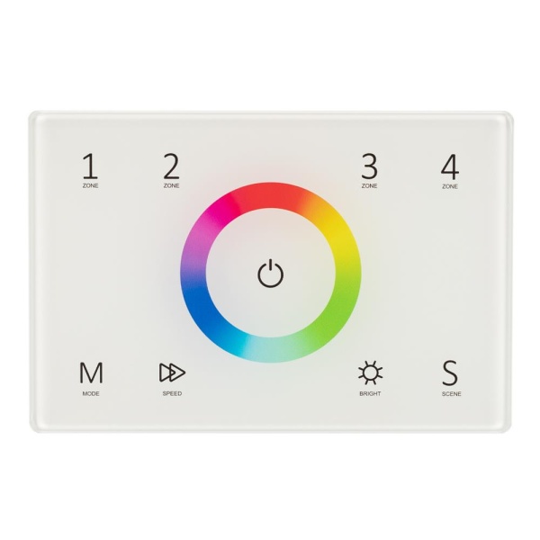 Панель Sens SMART-P83-RGB White (230V, 4 зоны, 2.4G) (Arlight, IP20 Пластик, 5 лет)