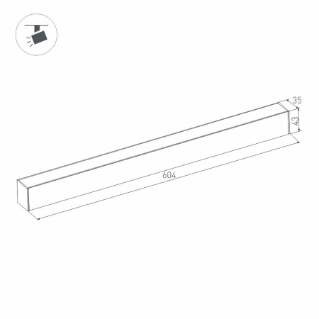 Светильник MAG-FLAT-45-L605-18W Warm3000 (BK, 100 deg, 24V, DALI) (Arlight, IP20 Металл, 3 года)
