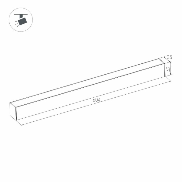 Светильник MAG-FLAT-45-L605-18W Warm3000 (BK, 100 deg, 24V, DALI) (Arlight, IP20 Металл, 3 года)