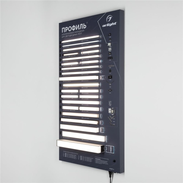 Стенд Профиль накладной ARL-1100x600mm-01 (DB 3мм, пленка, лого) (Arlight, -)