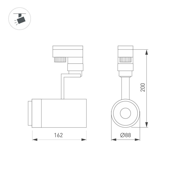 Светильник LGD-ZEUS-4TR-R88-20W White6000 (WH, 20-60 deg, 230V) (Arlight, IP20 Металл, 5 лет)