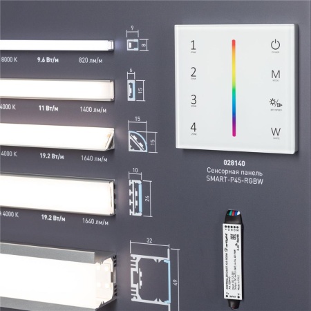 Стенд Светодиодные Ленты RT-LUX-1100x600mm (DB 3мм, пленка, лого) (Arlight, -)