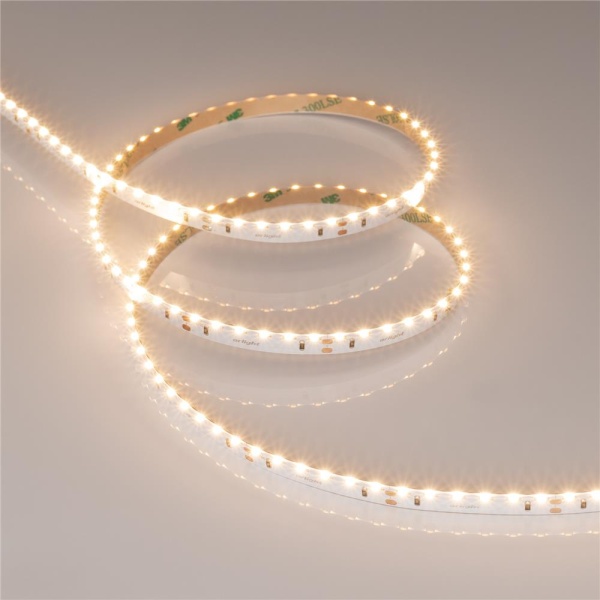 Светодиодная лента RS-S120-8mm 24V Warm3000 (9.6 W/m, IP20, 3014, 5m) (Arlight, боковое свечение)