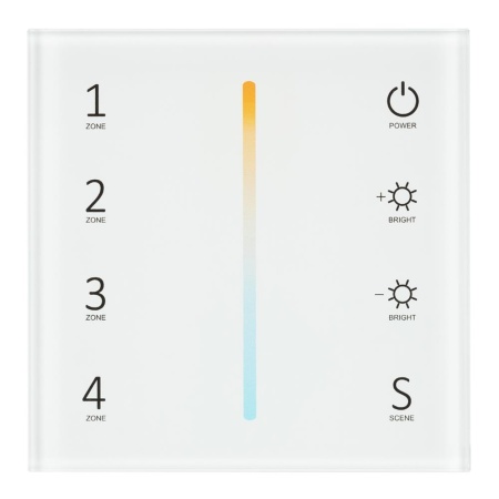 Панель Sens SMART-P38-MIX White (230V, 4 зоны, 2.4G) (Arlight, IP20 Пластик, 5 лет)