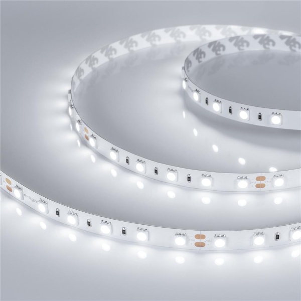 Светодиодная лента RT-B60-10mm 24V White6000 (14.4 W/m, IP20, 5060, 5m) (Arlight, 14.4 Вт/м, IP20)