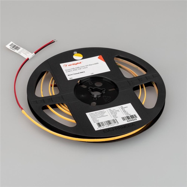 Светодиодная лента COB-X480-4mm 24V Warm3000 (4 W/m, IP20, CSP, 5m) (Arlight, -)