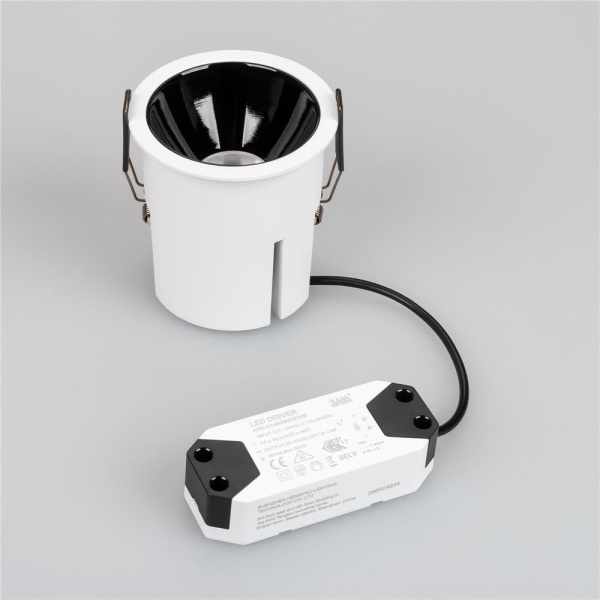Светильник MS-ATLAS-BUILT-R90-25W Day4000 (WH-BK, 30 deg, 230V) (Arlight, IP20 Металл, 5 лет)