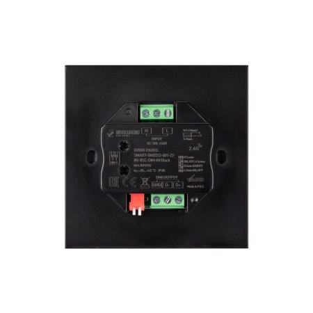 INTELLIGENT ARLIGHT Кнопочная панель SMART-DMX512-801-22-8G-8SC-DIM-IN Black (230V, 2.4G) (IARL, IP20 Пластик, 5 лет)