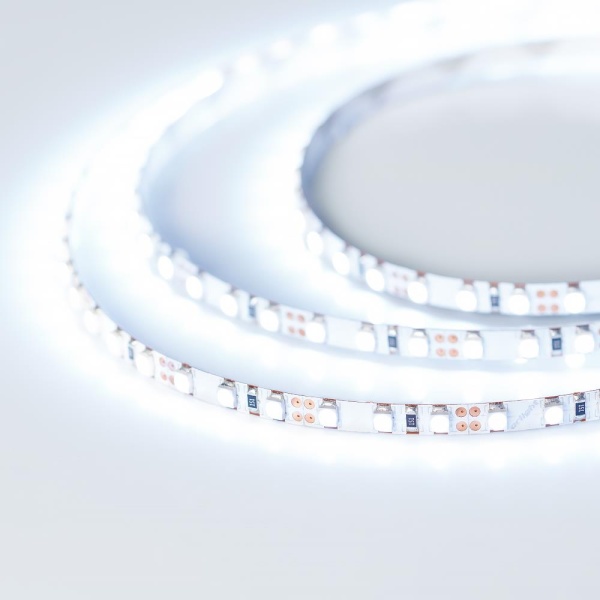 Светодиодная лента RT 2-5000 24V Cool 8K 5mm 2x (3528, 600 LED, LUX) (Arlight, 9.6 Вт/м, IP20)