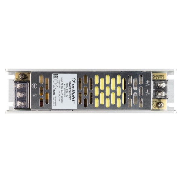 Блок питания HTS-60L-12 (12V, 5A, 60W) (Arlight, IP20 Сетка, 3 года)