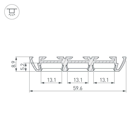 Профиль PHS-3X-2000 ANOD (Arlight, Алюминий)