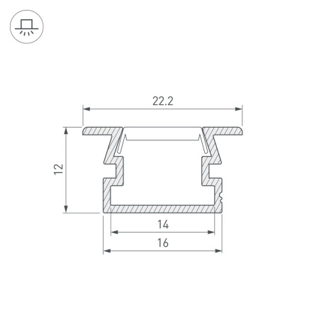 Профиль PDS-FS-3000 ANOD BLACK (Arlight, Алюминий)
