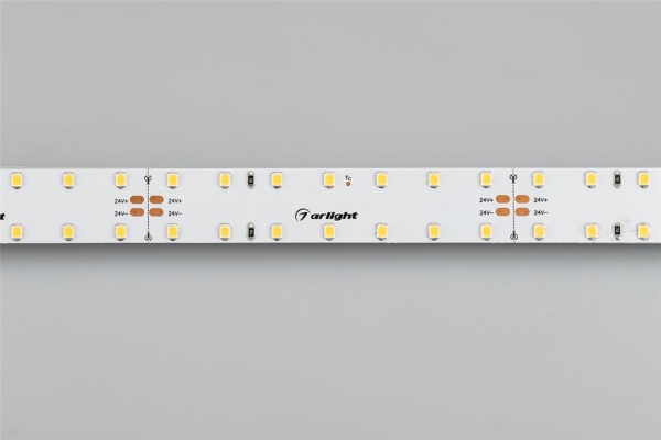 Светодиодная лента RT 2-4700 24V Warm3000 20mm (2835, 140 LED/m, LUX) (Arlight, 21.6 Вт/м, IP20)