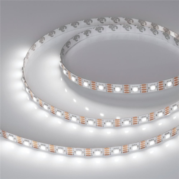 Светодиодная лента SPI-B60-10mm 12V White6000-PX1-RAM (9.3 W/m, IP20, 5060, 5m) (Arlight, бегущий огонь)