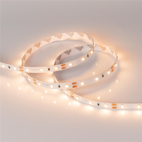 Светодиодная лента RT 2-5000 12V Warm3000 (2835, 300 LED, CRI98) (Arlight, 7.2 Вт/м, IP20)