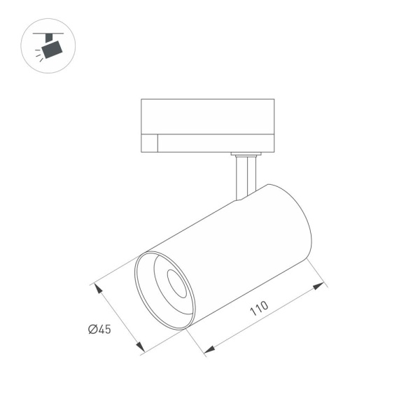 Светильник LGD-SPOT-2TR-R45-7W Warm3000 (WH, 24 deg, 230V) (Arlight, IP20 Металл, 3 года)