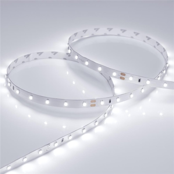 Светодиодная лента RT 2-5000 24V White6000 (3528, 300 LED, LUX) (Arlight, 4.8 Вт/м, IP20)