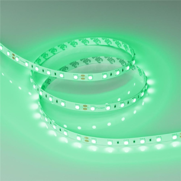 Светодиодная лента RT-B60-10mm 24V Green (14.4 W/m, IP20, 5060, 5m) (Arlight, Открытый)