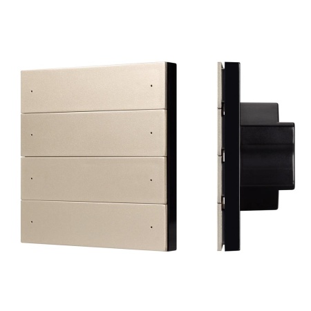 INTELLIGENT ARLIGHT Кнопочная панель SMART-DMX512-801-22-8G-8SC-DIM-IN Gold (230V, 2.4G) (IARL, IP20 Пластик, 5 лет)