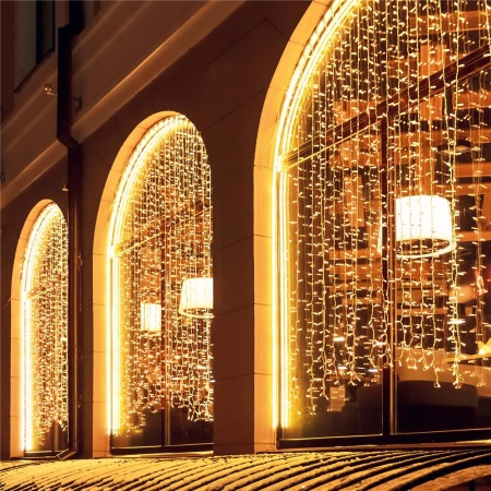 Светодиодная гирлянда ARD-CURTAIN-CLASSIC-2000x1500-CLEAR-360LED Warm (230V, 60W) (Ardecoled, IP65)