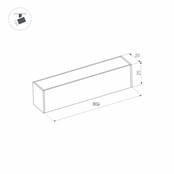 Светильник MAG-FLAT-25-L800-24W Warm3000 (BK, 100 deg, 24V) (Arlight, IP20 Металл, 3 года)