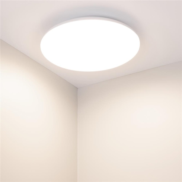 Светильник CL-FRISBEE-MOTION-R380-25W Day4000 (WH, 180 deg, 230V) (Arlight, IP54 Пластик, 3 года)