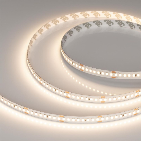 Светодиодная лента RT-A192-10mm 24V Warm3500 (17.6 W/m, IP20, 2835, 5m) (Arlight, высок.эфф.150 лм/Вт)