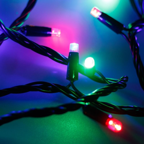 Светодиодная гирлянда ARD-STRING-PRO-10000-BLACK-100LED-LIVE RGB (230V, 7W) (Ardecoled, IP65)