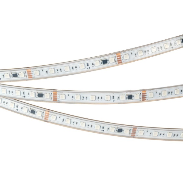 Светодиодная лента герметичная DMX-PS-B60-15mm 24V RGB-PX6 (15W/m, IP67, 5060, 5m) (Arlight, -)