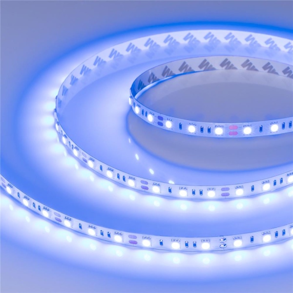 Светодиодная лента RT-B60-10mm 12V Blue (14.4 W/m, IP20, 5060, 5m) (Arlight, Открытый)