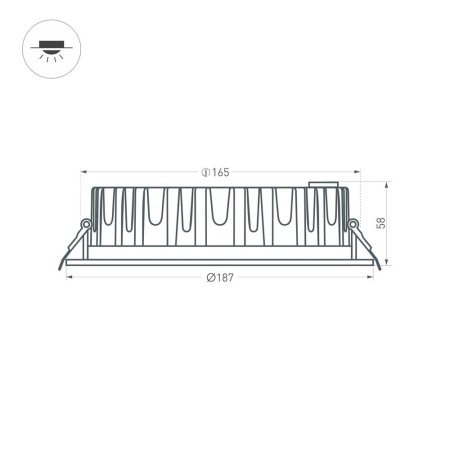 Светодиодный светильник LTD-187WH-FROST-21W Day White 110deg (Arlight, IP44 Металл, 3 года)