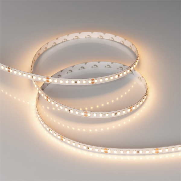 Светодиодная лента RT-A160-8mm 24V Warm3000 (12 W/m, IP20, 2835, 50m) (Arlight, высок.эфф.150 лм/Вт)