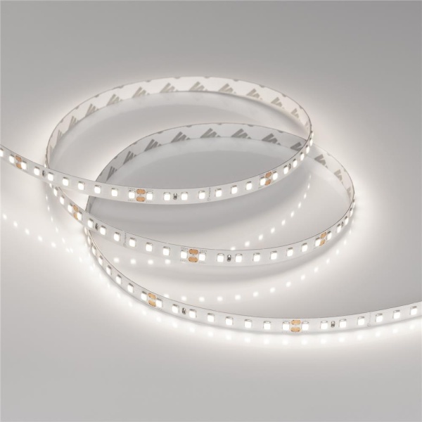 Светодиодная лента RT-A128-8mm 24V Day5000 (9.6 W/m, IP20, 2835, 5m) (Arlight, высок.эфф.150 лм/Вт)