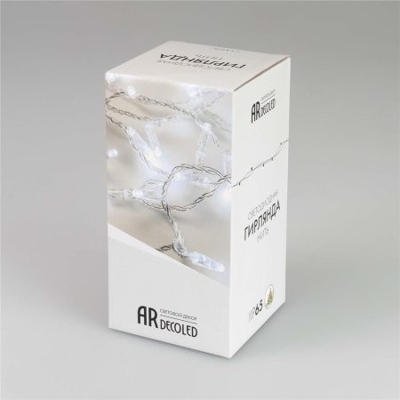 Светодиодная гирлянда ARD-STRING-CLASSIC-10000-GREEN-100LED-MILK-FLASH Green (230V, 7W) (Ardecoled, IP65)